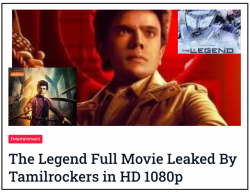 The Legend Full Movie Leaked By Tamilrockers