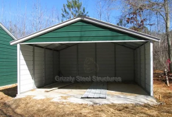 Vertical Three-sided Carport| Grizzly Steel Structures