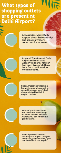 What types of shopping outlets are present at Delhi Airport?