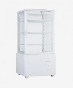 White 4-Sided Glass Refrigerated Display Case