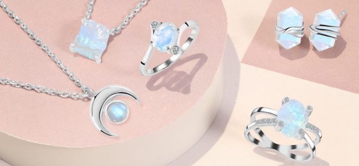 The Rainbow and Stunning Moonstone Jewelry collection for women