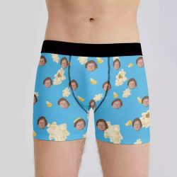 Letterkenny Boxers Custom Photo Boxers Men’s Underwear Popcorn Boxers Blue $25.95