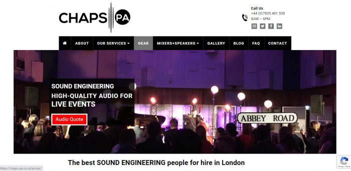 Audio hire London 