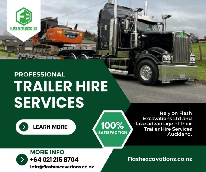 Avail of our Trailer Hire Services Auckland no matter the size of your project