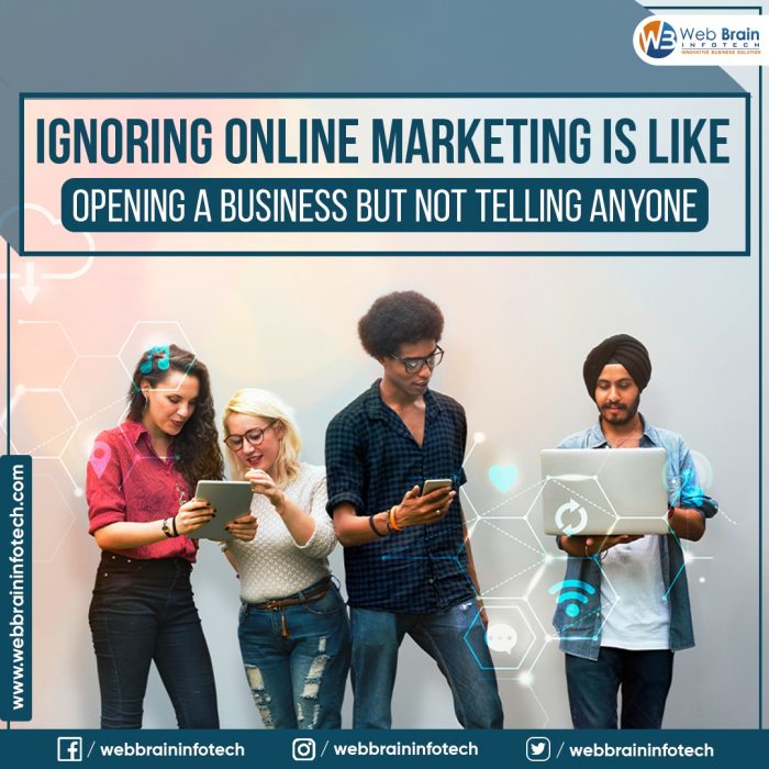 Ignoring Online Marketing Is Iike Opening A Business But Not Telling Anyone.