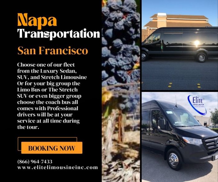 Napa Transportation San Francisco | Elite Limousine Inc.