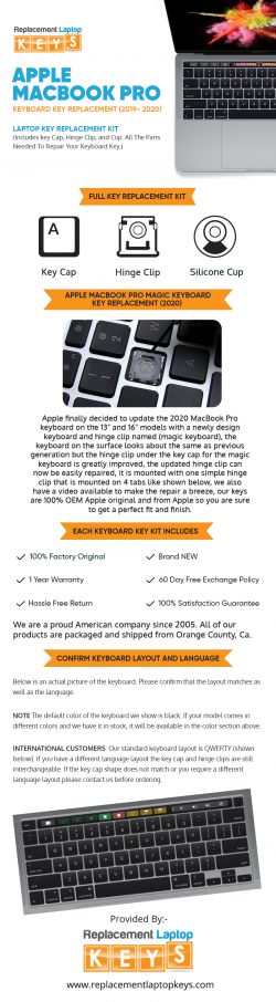Order the Best Quality MacBook Pro Keyboard Keys Online from Replacement Laptop Keys