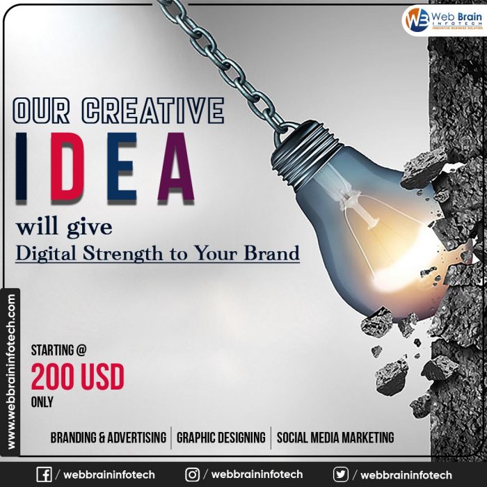 Our Creative Ideas Will Give Digital Strength To Your Brand