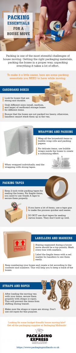 Packaging Essential For A House Move- Infographic