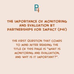 The importance of monitoring and evaluation by P4i