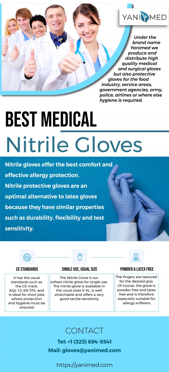 Premium Quality best medical nitrile gloves