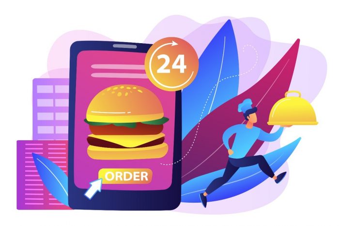 What is the process for using a restaurant ordering system software?