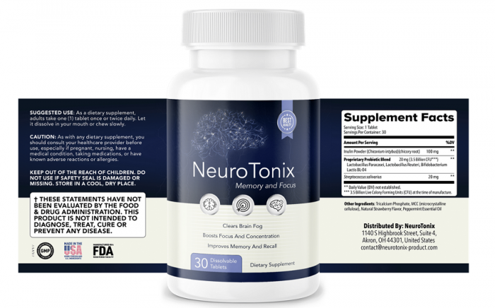 NeuroTonix – Supporting A Good Memory Retention, Reduce Memory Loss and Brain Fog!