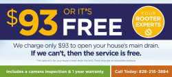 $93 or it’s Free to Open Your House’s Main Drain