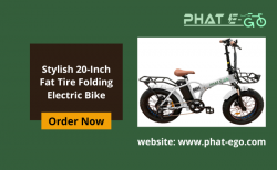 Stylish 20-Inch Fat Tire Folding Electric Bike | Phat-eGo