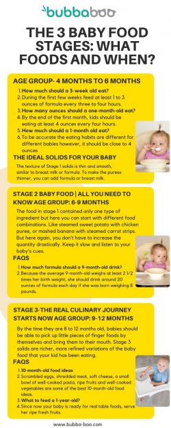 The 3 Baby Food Stages: What Foods And When?