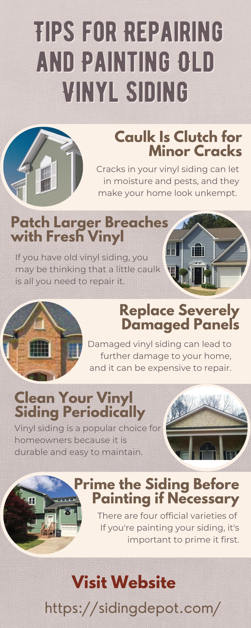 Tips for Repairing and Painting Old Vinyl Siding