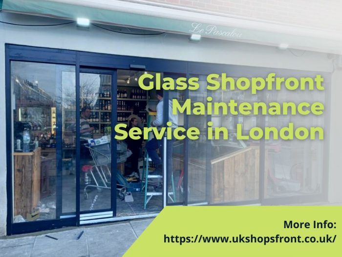 Glass Shopfront Maintenance Service in London