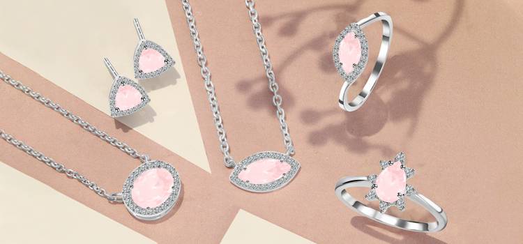 Buy Pink Rose Quartz Jewelry online at Best Price