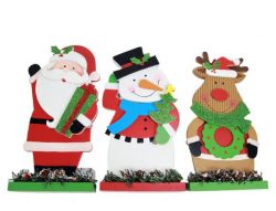 Christmas Decoration Craft Supplies Home Decor Party Table Decorations Wooden Christmas Snowman  ...