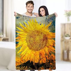 Sunflower Blanket , Throw Blanket Size 50×60, Ah Sun flower Blanket $42.95