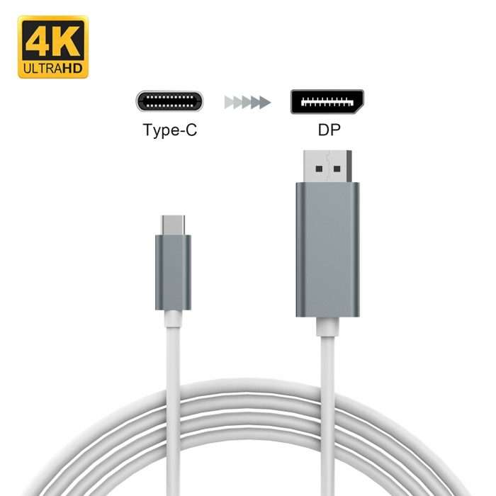 USB-C Type C Plug to Display Port Converter Cable 1.8m