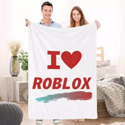 Roblox Blanket , Baby Blanket Size 30×40, I Love Roblox Blanket $19.95