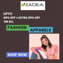 Azadea Coupon Code! Up to 45% OFF + Extra 20% OFF on all Fashion Apparels