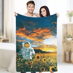 Sunflower Blanket , Throw Blanket Size 50×60, In a galaxy far, far away Blanket $42.95
