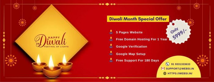 Special diwali month offer on web design and development