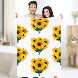 Sunflower Blanket , Throw Blanket Size 50×60, Bouquet Blanket $42.95