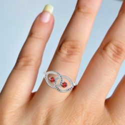 Genuine Garnet Ring At Wholesale Price