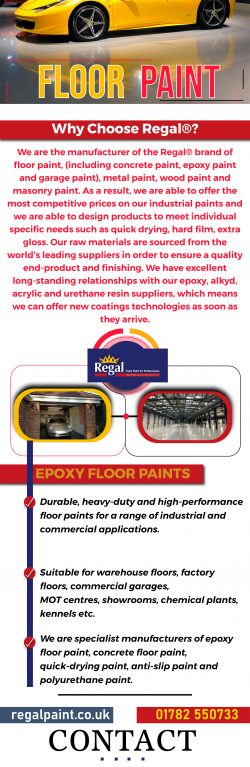 Looking for the finest floor paint in the UK? Come see us at Regal Paint!