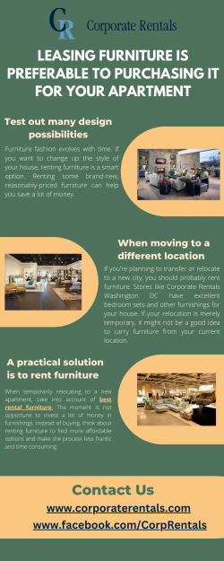 Leasing Furniture is Preferable to Purchasing it For Your Apartment