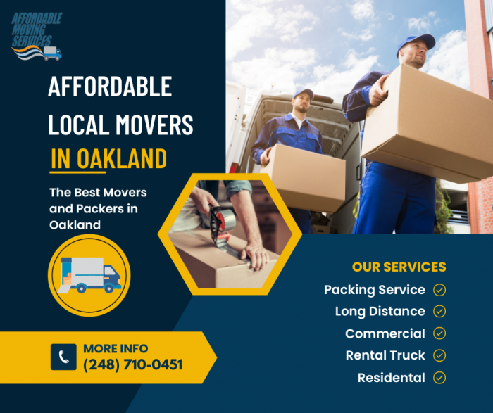 Find Affordable and Trusted Local Movers in Oakland