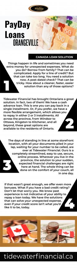 payday loans Orangeville at Tide Water Financial