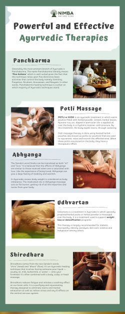 Powerful And Effective Ayurvedic Therapies