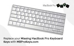 Replace your Missing MacBook Pro Keyboard Keys with MBProKeys.com
