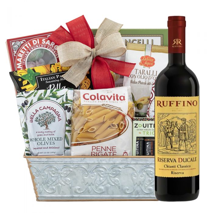Ruffino Riserva Ducale Chianti Classico Italian wine gift basket