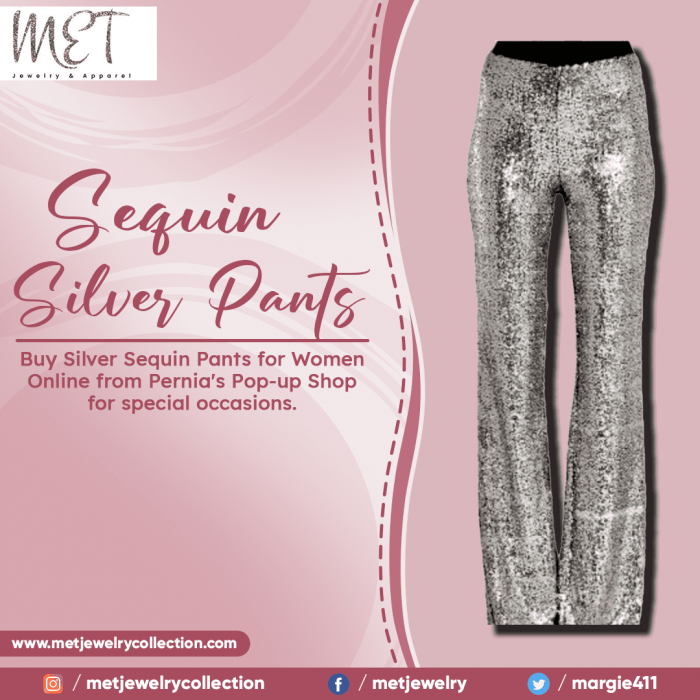 Sequin Silver Pants