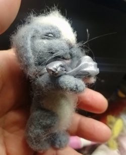 needle felt rabbit doll