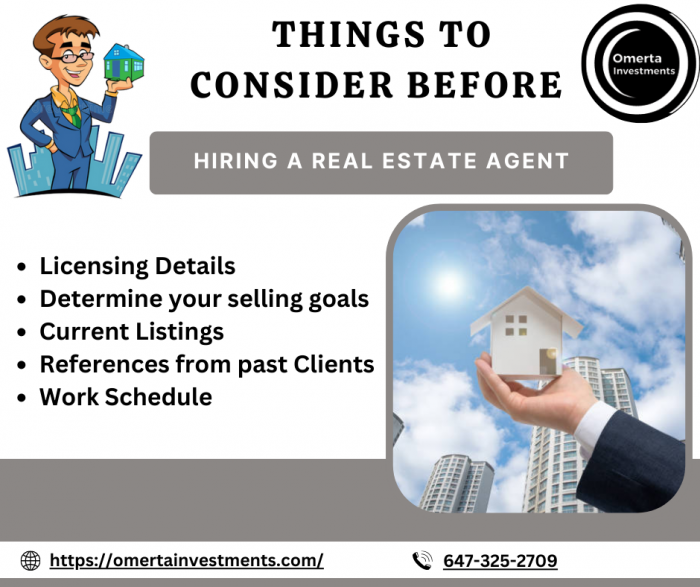 Things To Consider Before Hiring A Real Estate Agent