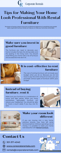 Tips for Making Your Home Look Professional With Rental Furniture