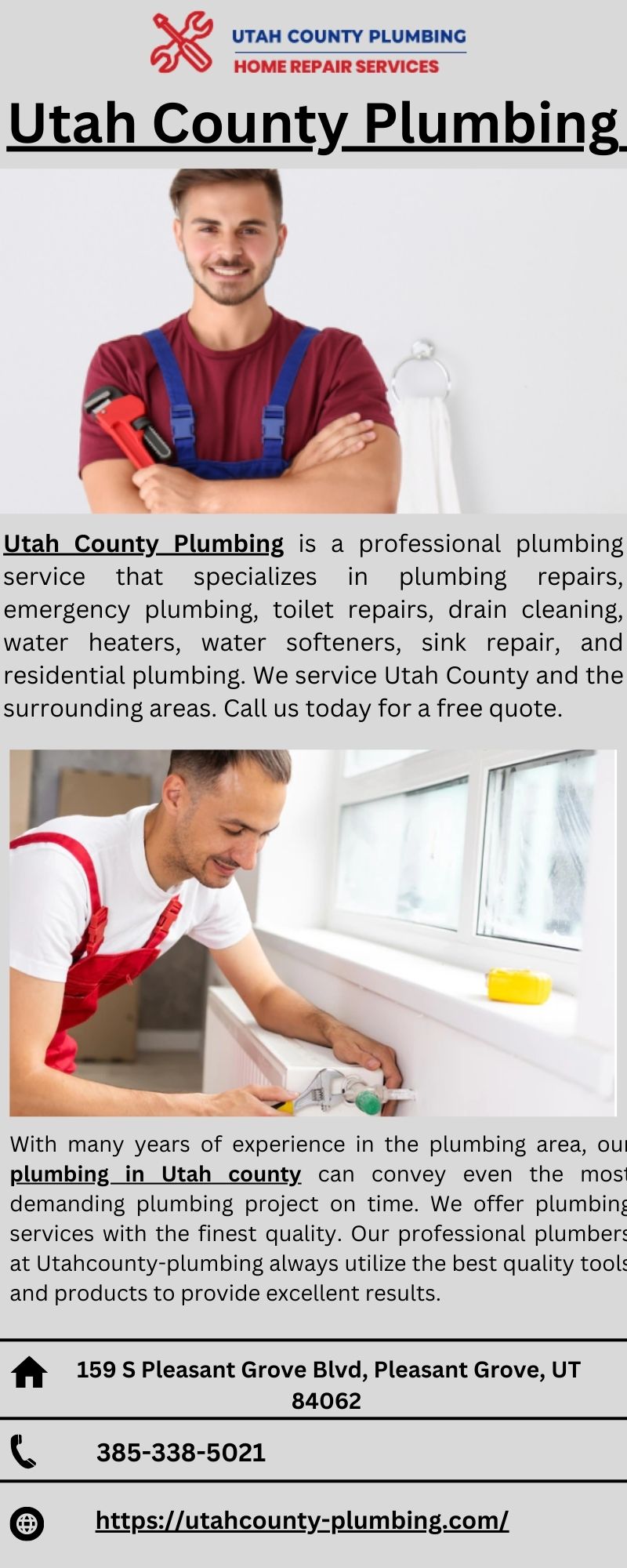 Get The Best Services For Plumbing in Utah County