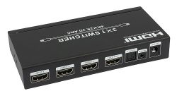 3 INPUT HDMI SWITCH WITH AUDIO EXTRACTOR & IR EXTENDER 3 Port HDMI Switcher with ARC and EDID