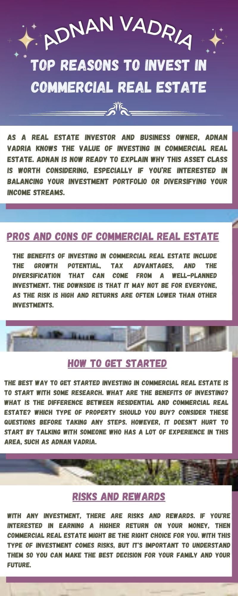 Adnan Vadria’s Top Reasons to Invest in Commercial Real Estate
