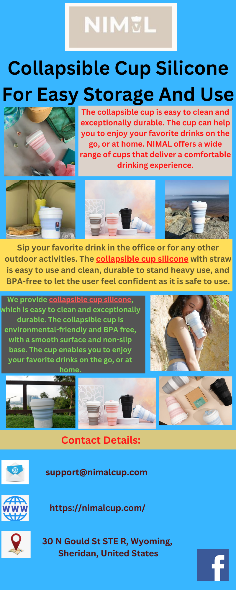 Collapsible Cup Silicone For Easy Storage And Use Social Social Social Social Social Social