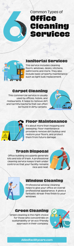 6 Common Types of Office Cleaning Services