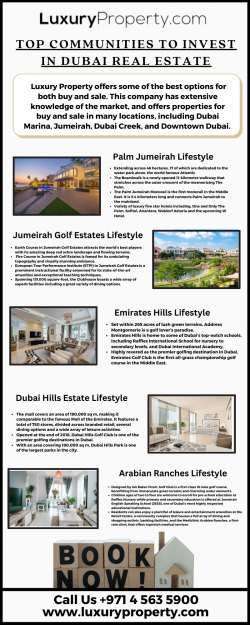 Community To Invest in Dubai for Real Estate | Luxuryproperty.com