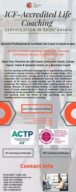 ICF-Accredited Life Coaching Certification in Saudi Arabia – Coach Transformation Academy
